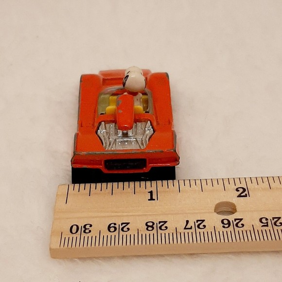 Vintage Peanuts Gang Snoopy In A Red Race Car Aviva 1958 Japan Die Cast - Picture 8 of 16